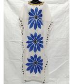 White Color Handmade Abaya