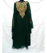 Green Color Embrodery Kaftan