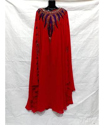 Red Color New Handmade Kaftan 1
