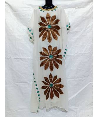 White Color Handmade Abaya 1