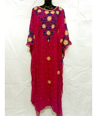 Red Color New Handmade Kaftan 1