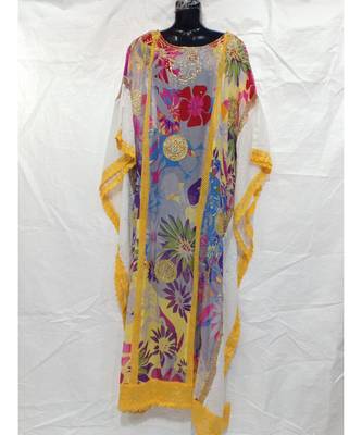 Mix Color Cotton Night Abaya 1