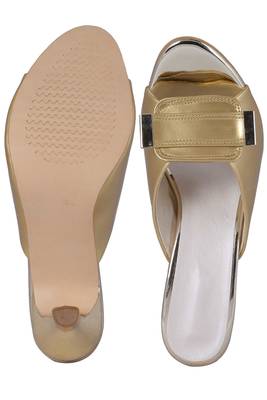 Gold stylish Fancy Heels for women 5