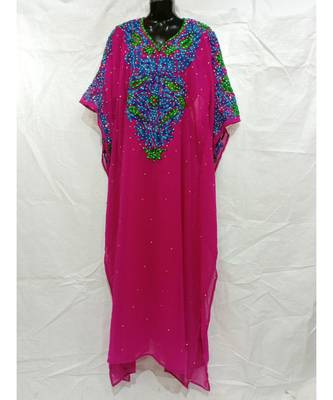Pink Color Handmade Abaya 1