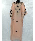 Peach Color Handmade Abaya