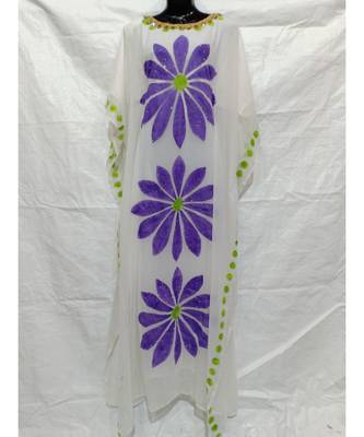 White Color Handmade Abaya 1