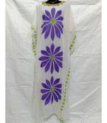 White Color Handmade Abaya