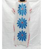 White Color Handmade Abaya