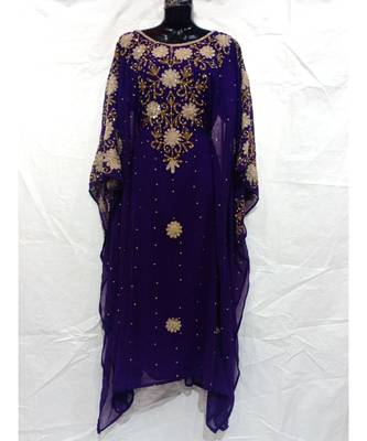 Purple Color Handmaade Abaya 1