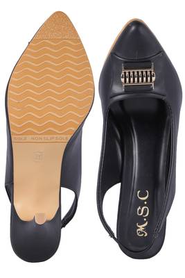 Black stylish Fancy Heels for women 5