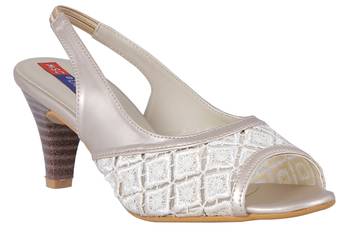 Synthetic White stylish Fancy Heels for women 1