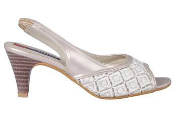 Synthetic White stylish Fancy Heels for women 2
