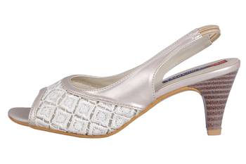 Synthetic White stylish Fancy Heels for women 3