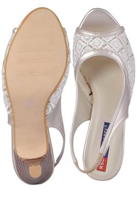 Synthetic White stylish Fancy Heels for women 5