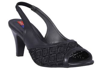 Synthetic Black stylish Fancy Heels for women 1