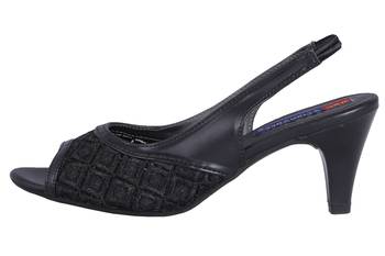 Synthetic Black stylish Fancy Heels for women 3