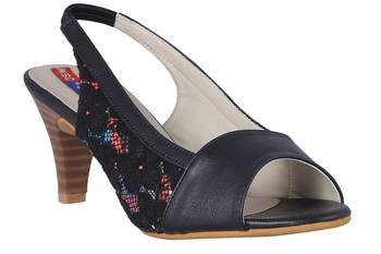 Synthetic Black stylish Fancy Heels for women 1