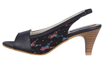 Synthetic Black stylish Fancy Heels for women 3
