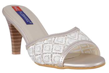 Synthetic White stylish Fancy Heels for women 1