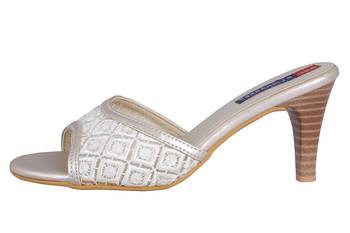 Synthetic White stylish Fancy Heels for women 3