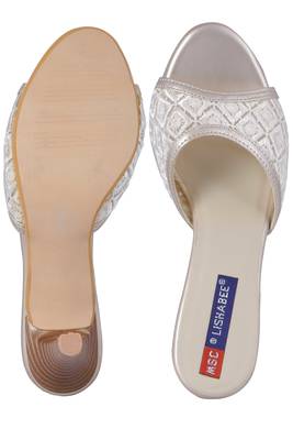 Synthetic White stylish Fancy Heels for women 5