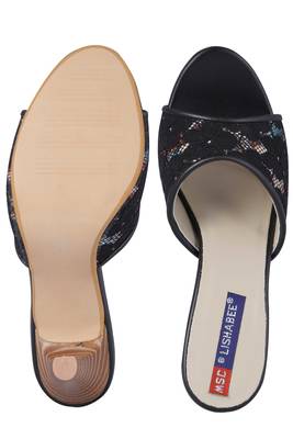 Black stylish Fancy Heels for women 5