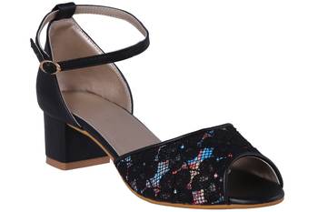 Black stylish Fancy Heels for women 1