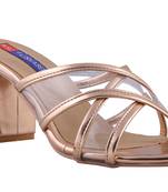Women gold slip on sandals