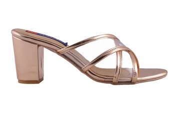 Women gold slip on sandals 2