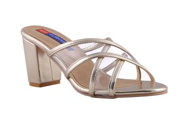 Women Gold  heels sandals 1