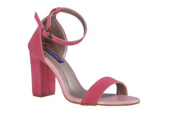 Women Pink  Suede heels sandals 1