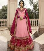 Baby Pink Embroidered Georgette Salwar