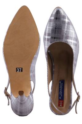 Women grey  heels sandals 5