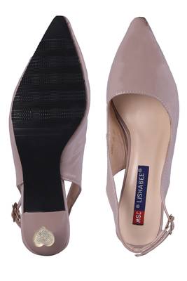 Women purple back strap sandals 5
