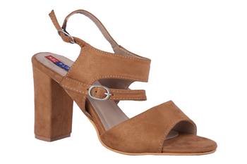 Women brown  back strap Heels sandals 1