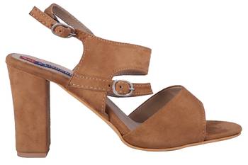 Women brown  back strap Heels sandals 2