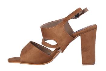 Women brown  back strap Heels sandals 3