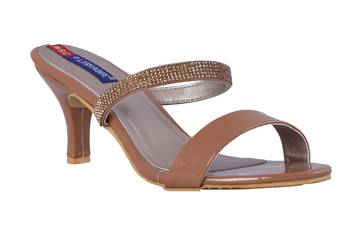 Women brown slip on  Heels 1