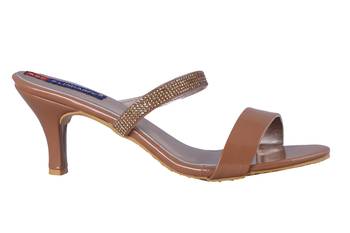 Women brown slip on  Heels 2