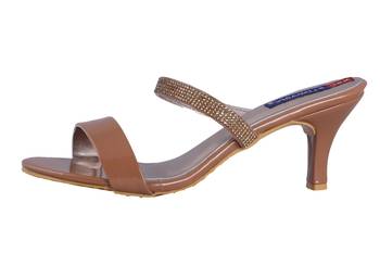 Women brown slip on  Heels 3