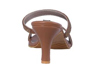 Women brown slip on  Heels 4