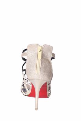 Women Gold closed back stiletto Heels sandals 4