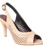 Women beige back strap  Heels sandals