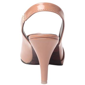 Women  Brown back strap  Heel sandals 4