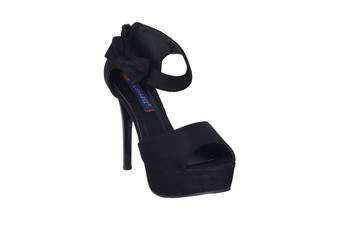 Women Black Synthetic stiletto heel closed back 1