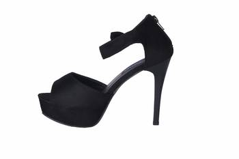 Women Black Synthetic stiletto heel closed back 3