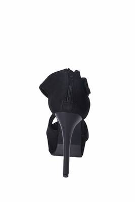 Women Black Synthetic stiletto heel closed back 4