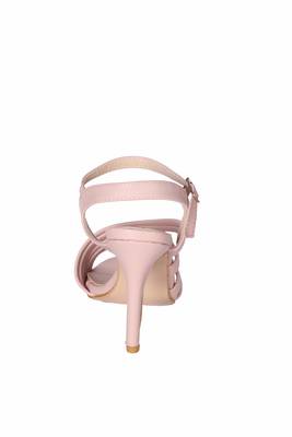 Women Pink  back strap Heels 4