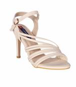 Women beige  back strap stiletto  Heels