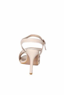 Women beige  back strap stiletto  Heels 4